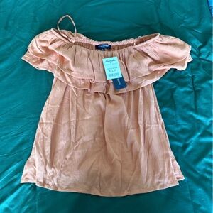 One Clothing Peach Off Shoulder Top